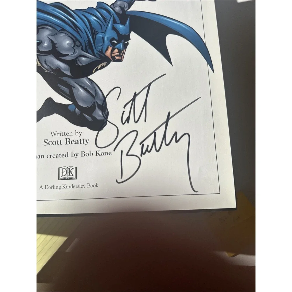 Signed BATMAN The Ultimate Guide to the DARK KNIGHT HC 1st Ed 2001 Scott Beatty